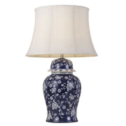 Iris Ceramic Table Lamp with Ornate Floral Design