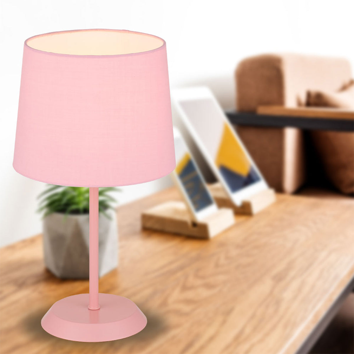 Jaxon Table Lamp with Tapered Fabric Shade
