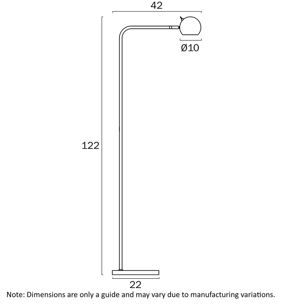 Jeremy 9W Modern Floor Lamp with Rotatable Head