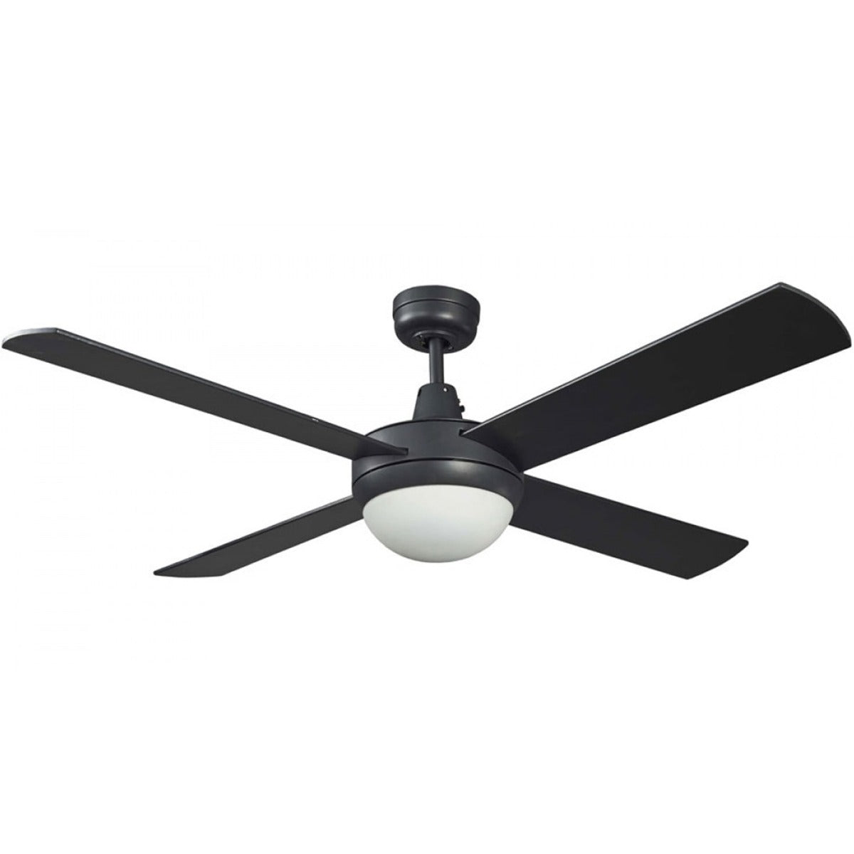 Jewel 1320mm 4 Blade Ceiling Fan  with 24w LED Light Tricolour - Matt Black