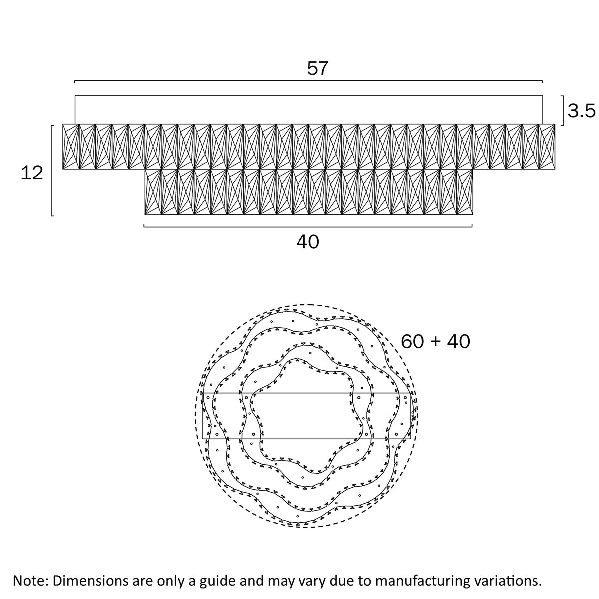 Jura 100W LED Ceiling Light - Dimmable Tri Colour