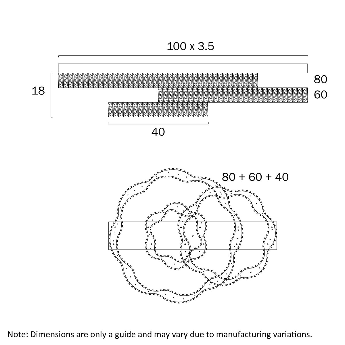 Jura 3 Tier CTC LED Light - Dimmable Tri-Colour