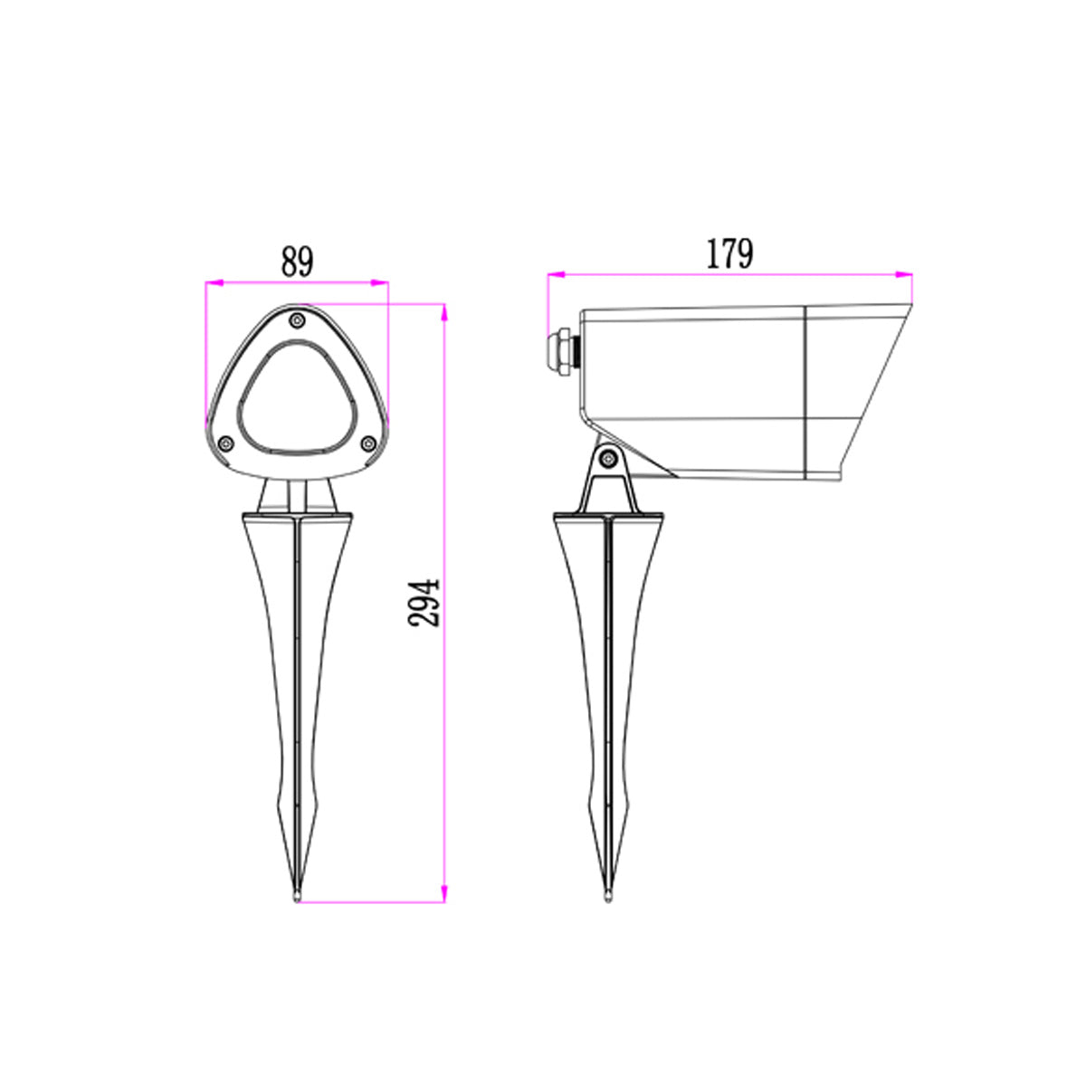 Kam 12V MR16 Aluminium Garden Spike Light