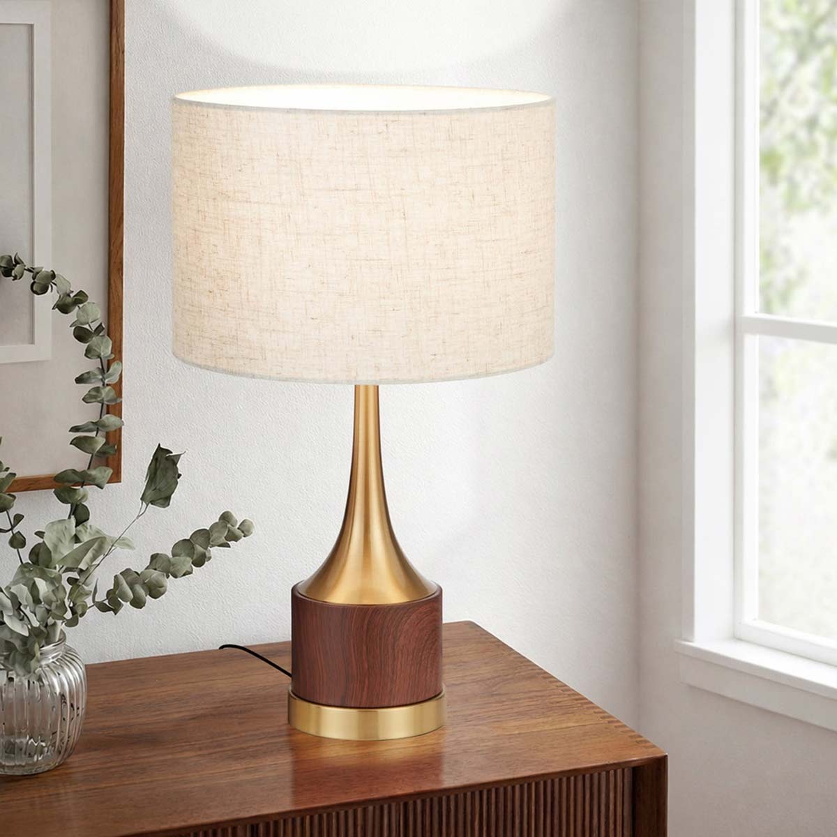 Karos Walnut Table Lamp