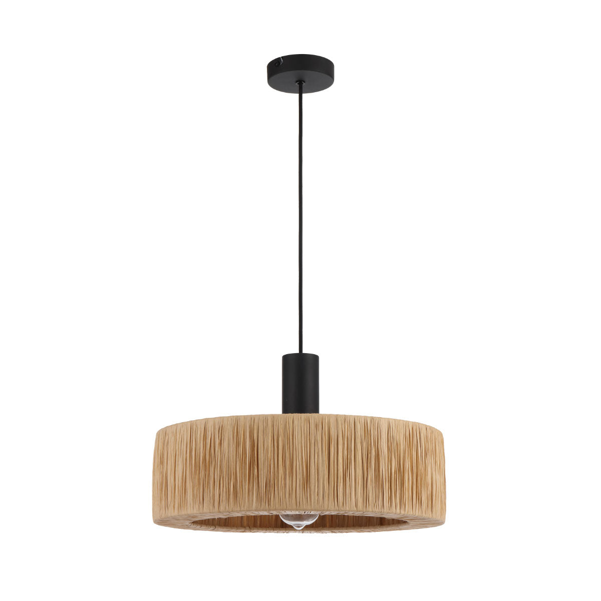 Katrin Pendant Light - Modern Design with Iron & Raffia