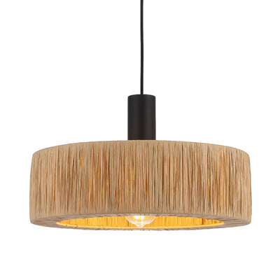 Katrin Pendant Light - Modern Design with Iron & Raffia