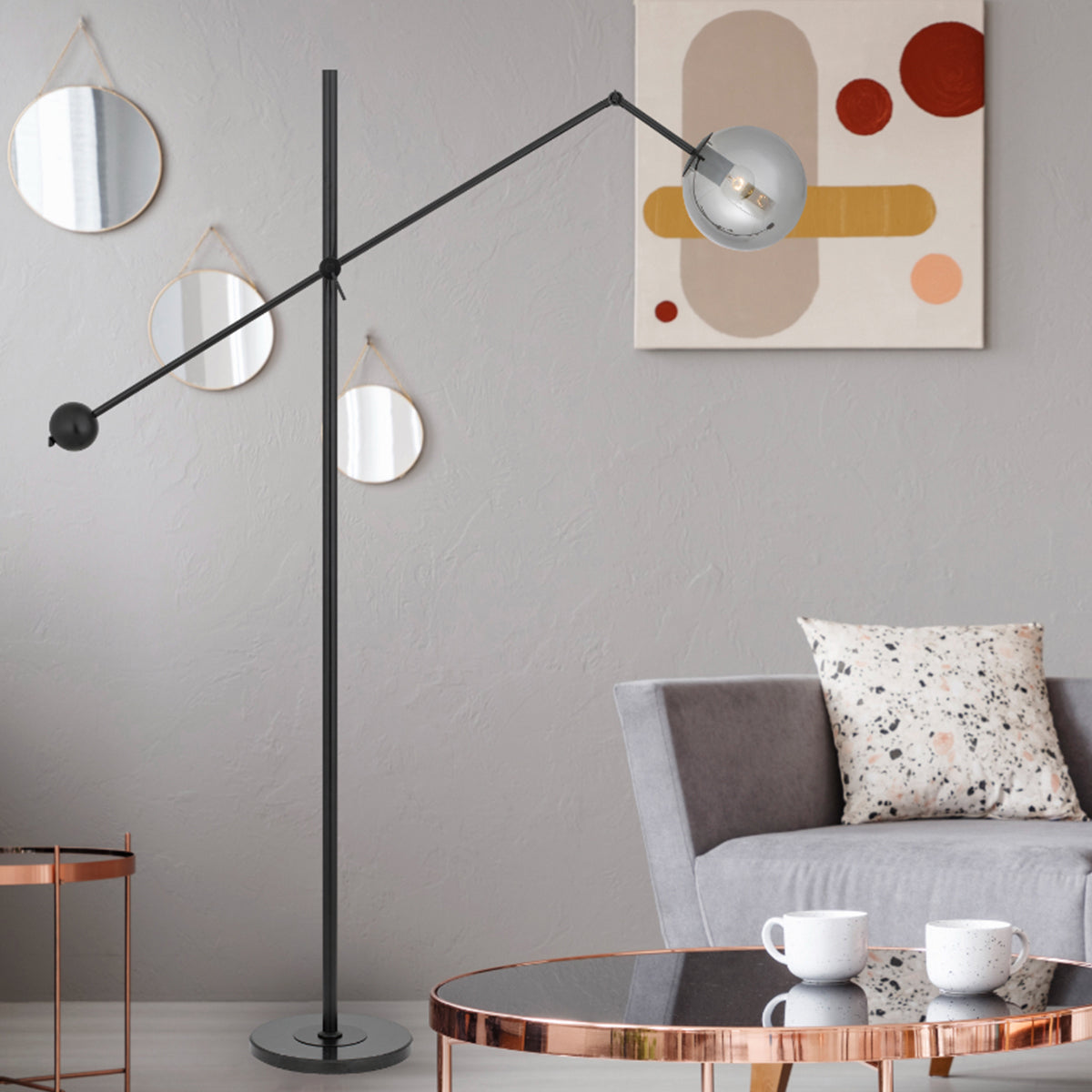Kemi Floor Lamp with Marble Base
