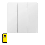 Kinetic 3 Gang Wireless Smart Dimming Switch - White