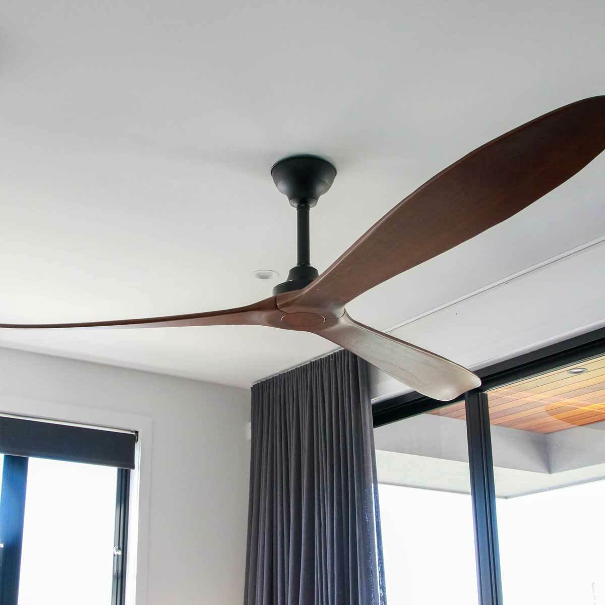 Kirra 3 Blade 100" Timber DC Ceiling Fan - Black