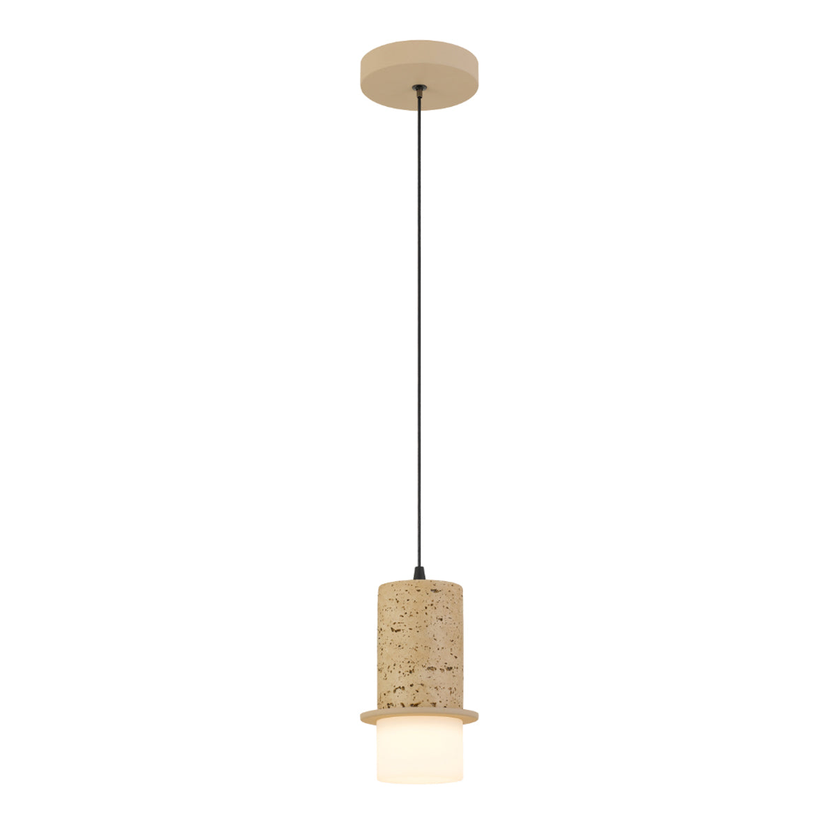 Kolisa 1 Light  Travertine Look LED Pendant