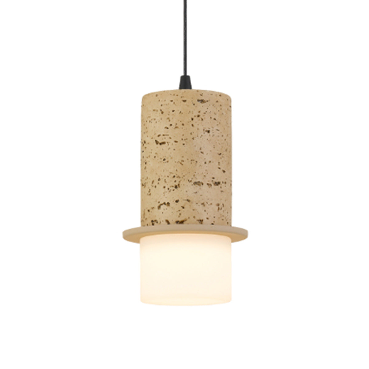 Kolisa 1 Light  Travertine Look LED Pendant