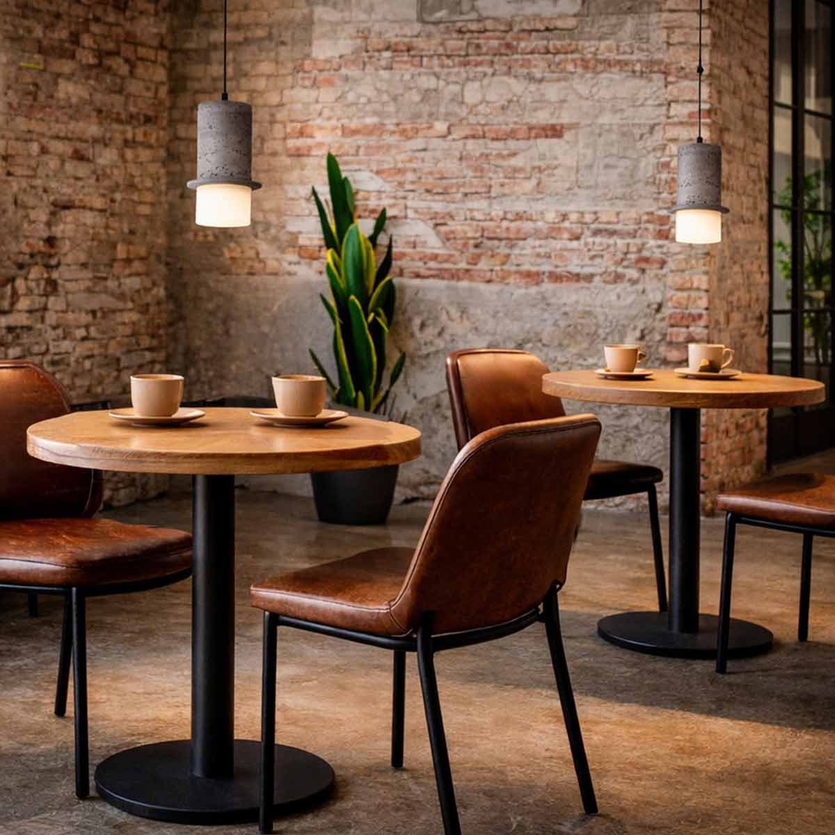 Kolisa 1 Light  Travertine Look LED Pendant