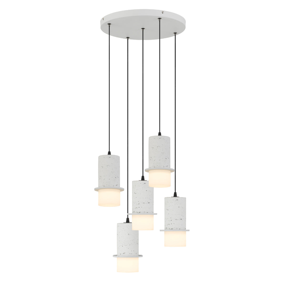 Kolisa 5 Light Travertine Look LED Pendant