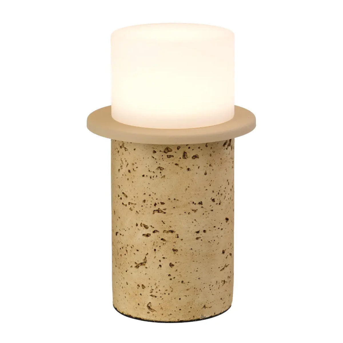 Kolisa Travertine Look LED Table Lamp