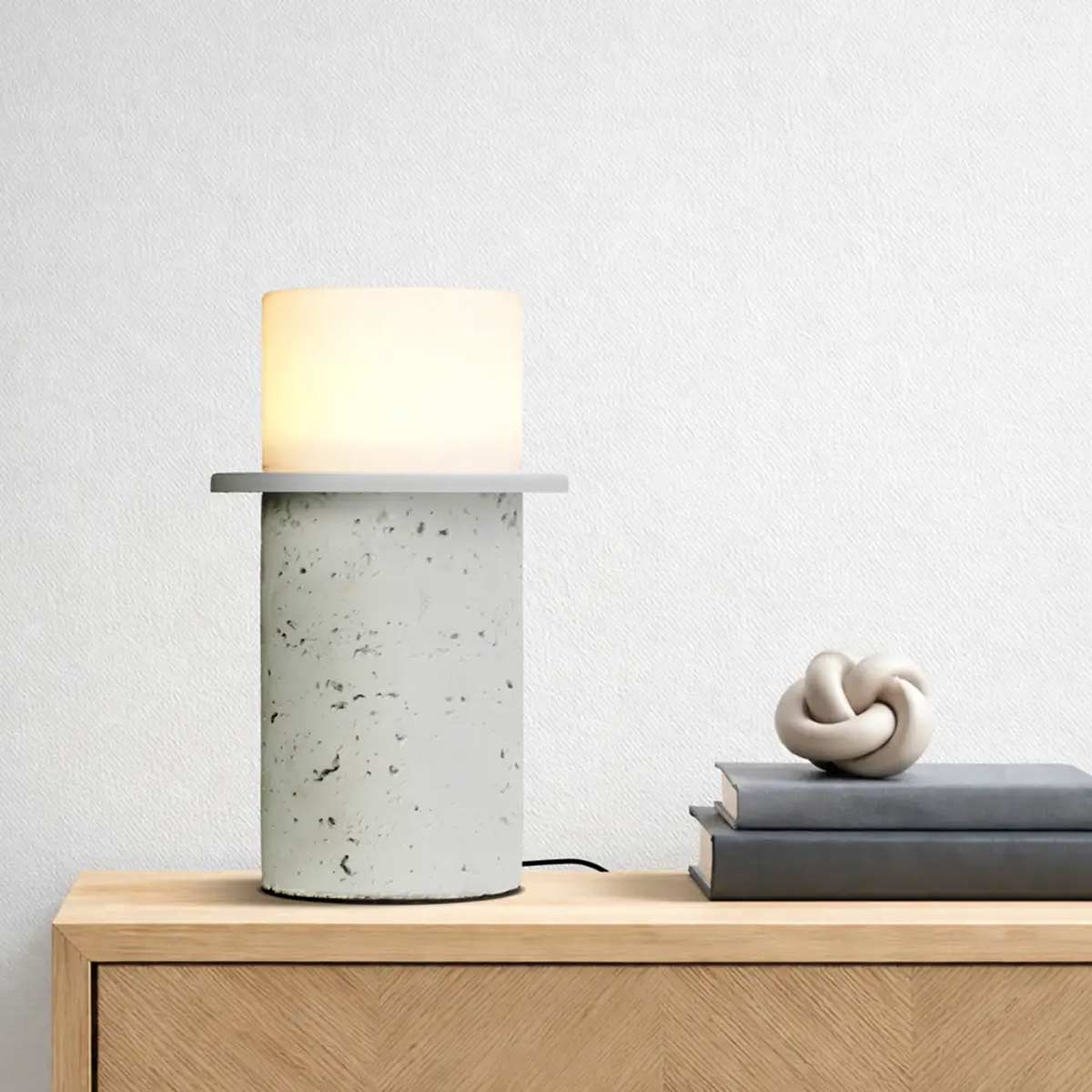 Kolisa Travertine Look LED Table Lamp