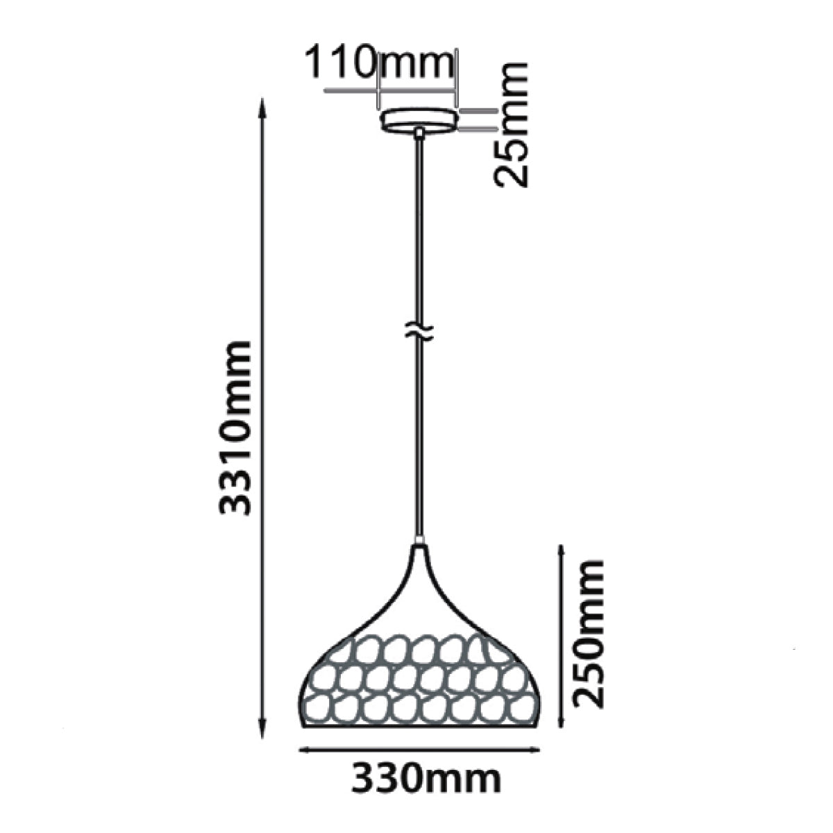 Koper Copper Dome Metal Pendant Light