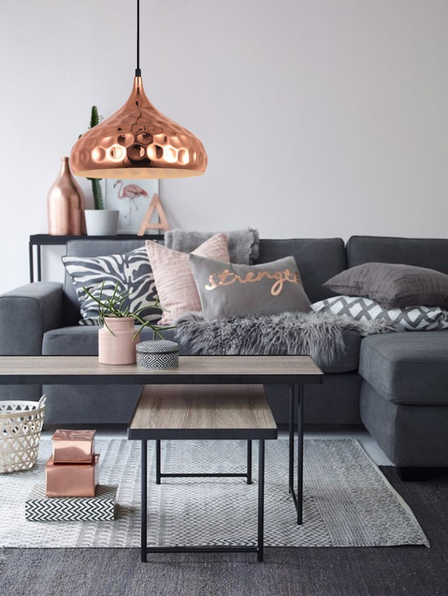 Koper Copper Dome Metal Pendant Light