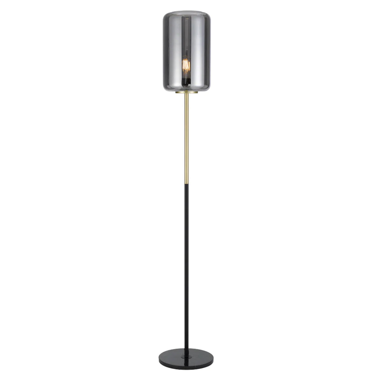 Korova Slender Floor Lamp - Blown Glass with Marble Base