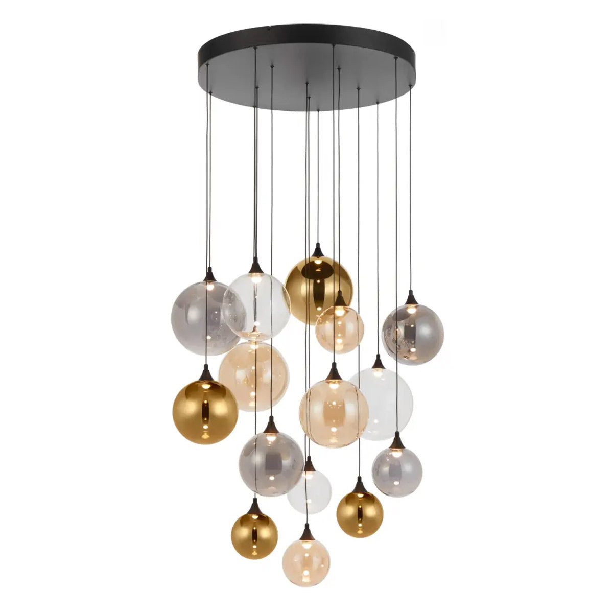 Kupla 15 Light Glass Sphere Cluster LED Pendant