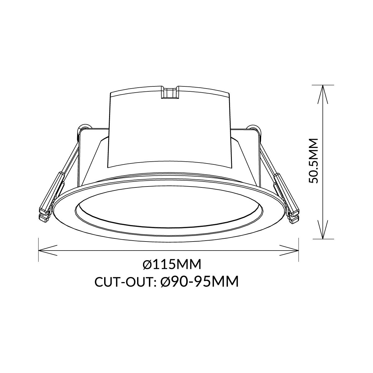 Destro II 8W LED White Downlight Dimmable Tri-Colour