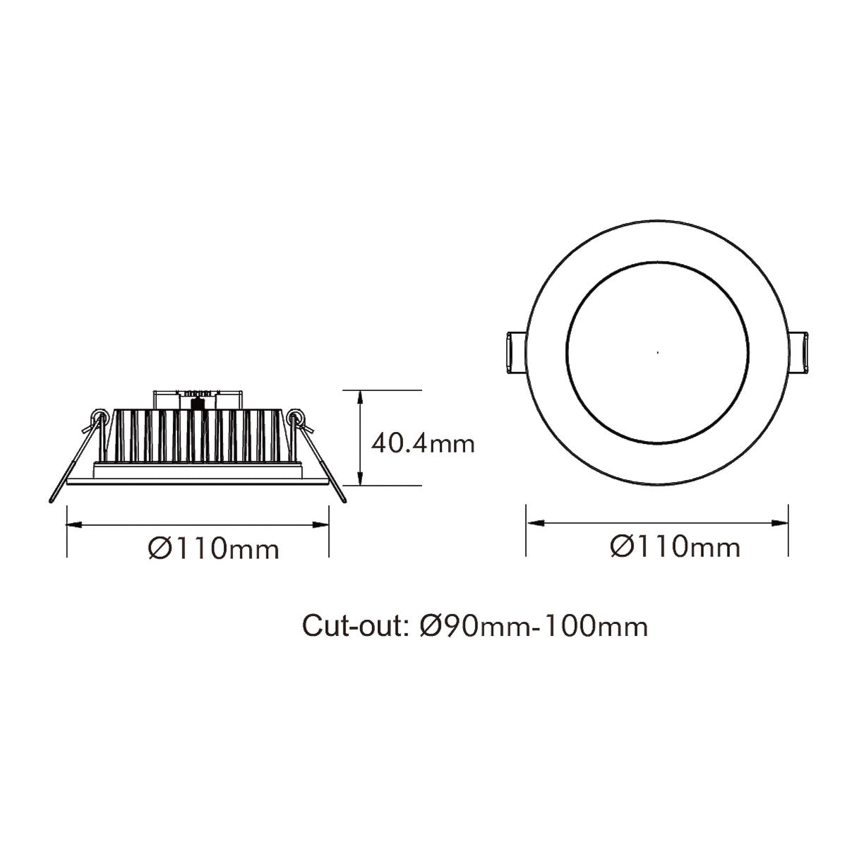 Lampada Lumina II 13W LED Flush Frame Recessed Dimmable Downlight - Tri-Colour