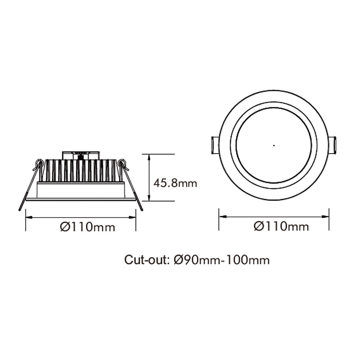 Lampada Lumina II 13W LED Recessed Frame Dimmable Downlight - Tri-Colour