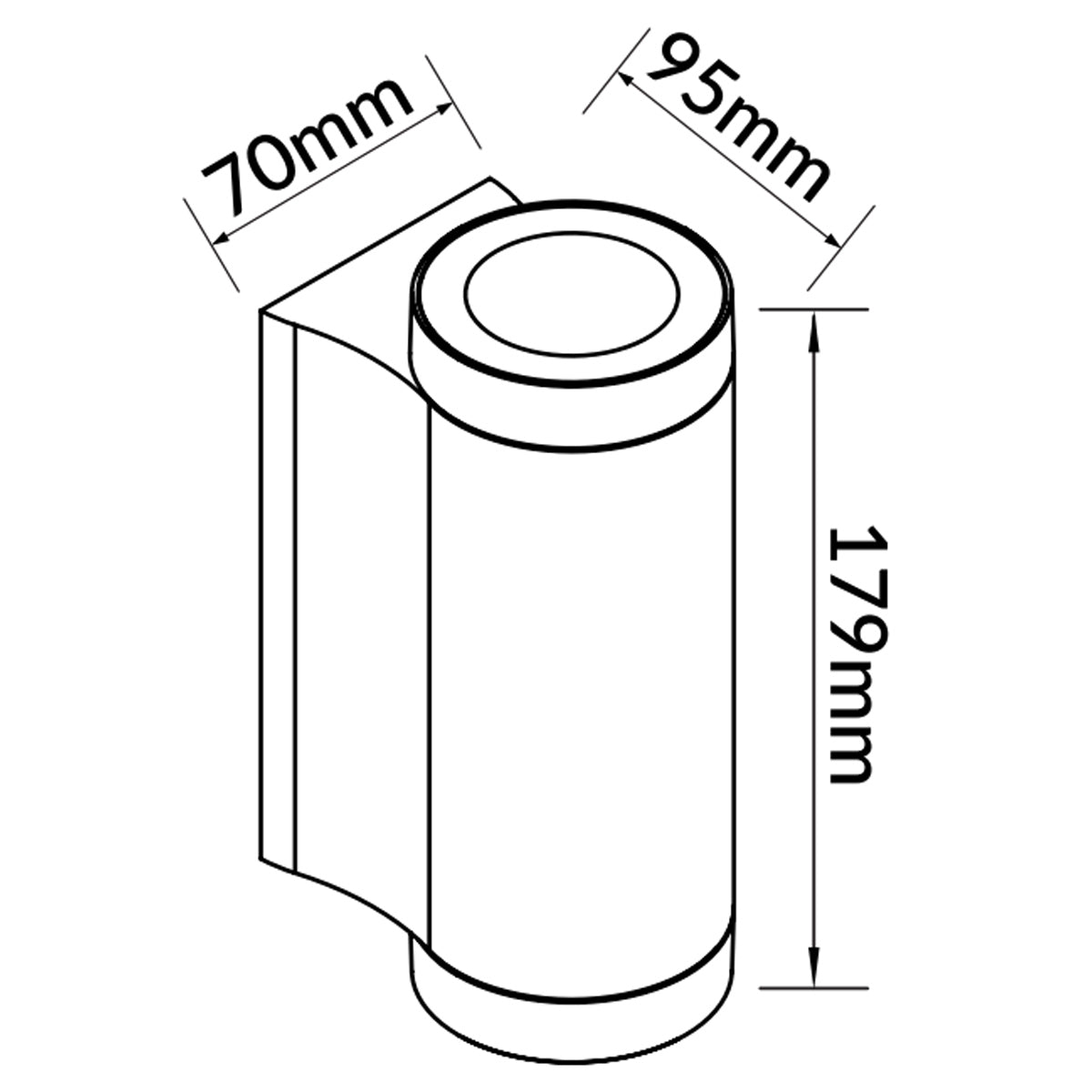 Arc 15W LED Up Down Outdoor Wall Light