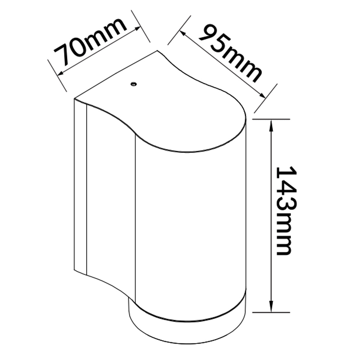 Arc 8W LED Down Outdoor Wall Light