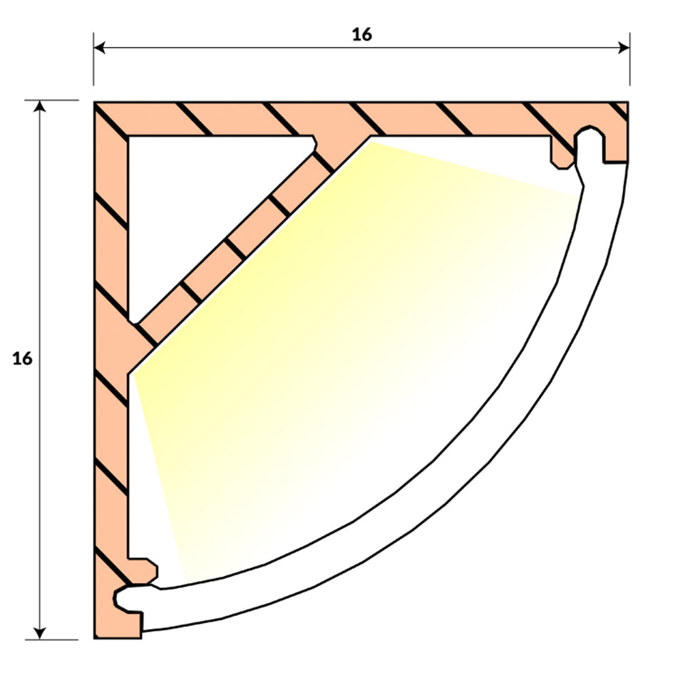 Profillio C1 Corner LED Profile Extrusion