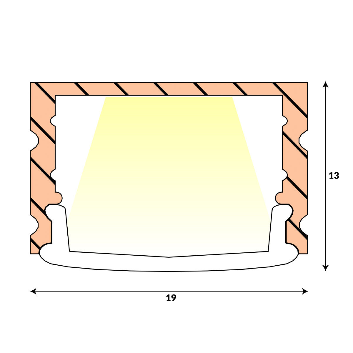 Profillio SM2 Surface Mount LED Profile Extrusion