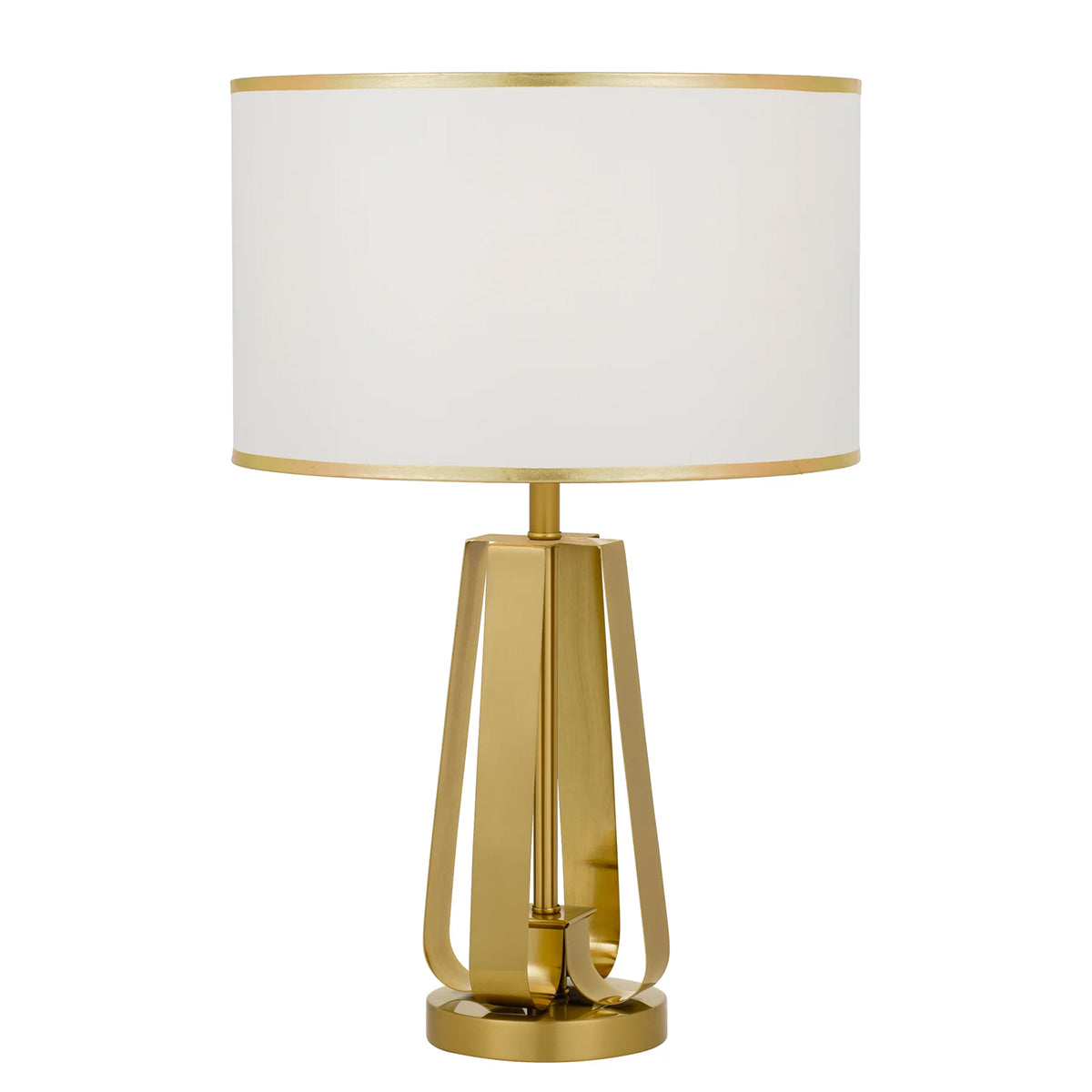 Laila Antique Gold Table Lamp with Ivory Shade