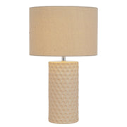 Lamar Table Lamp with Ceramic Base and Drum Shade