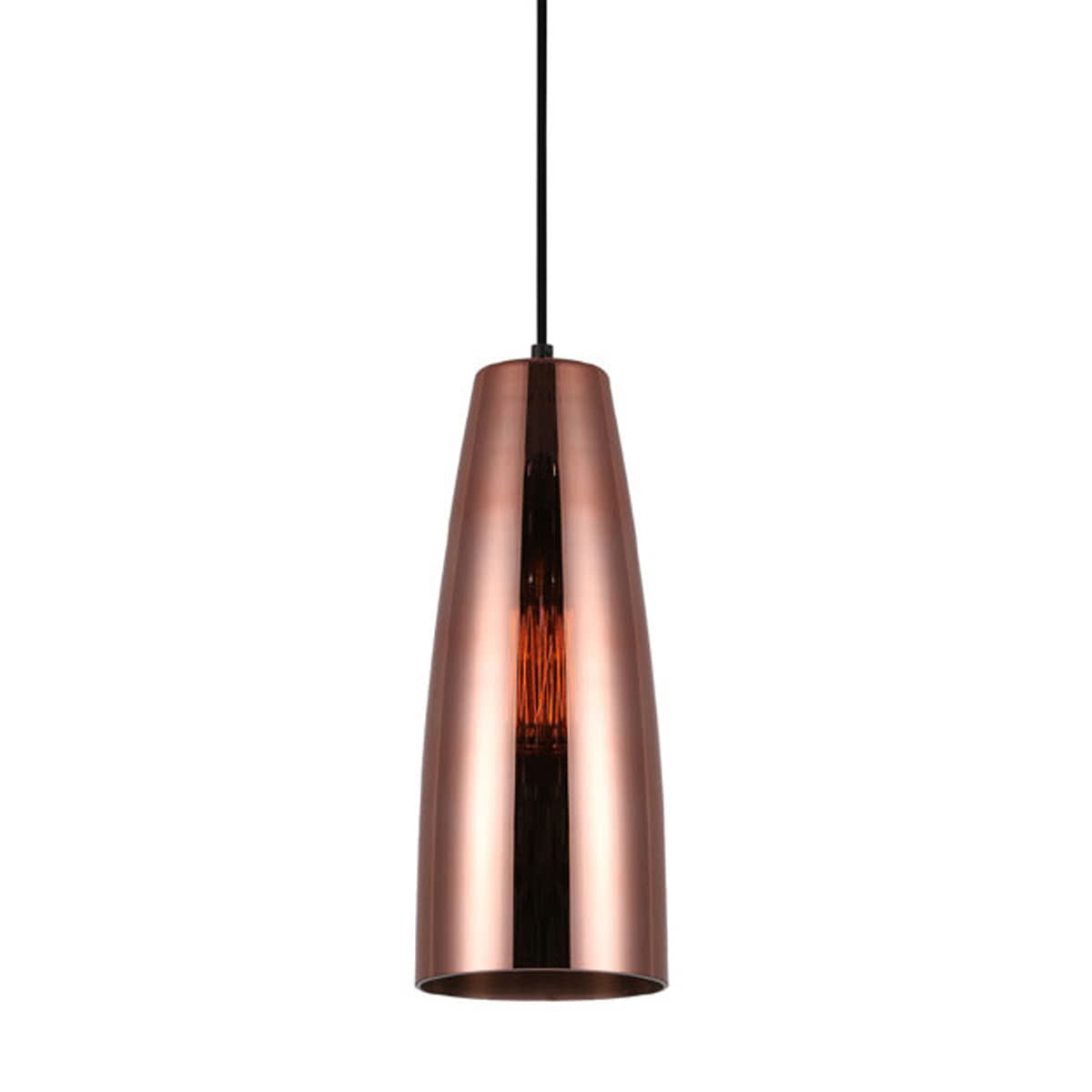 Lamina Series Copper Glass Ellipse Pendant Light