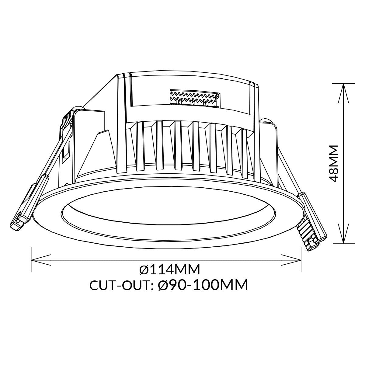 Lampada Destro 8W Dimmable DownLight  - White - Tri-Colour