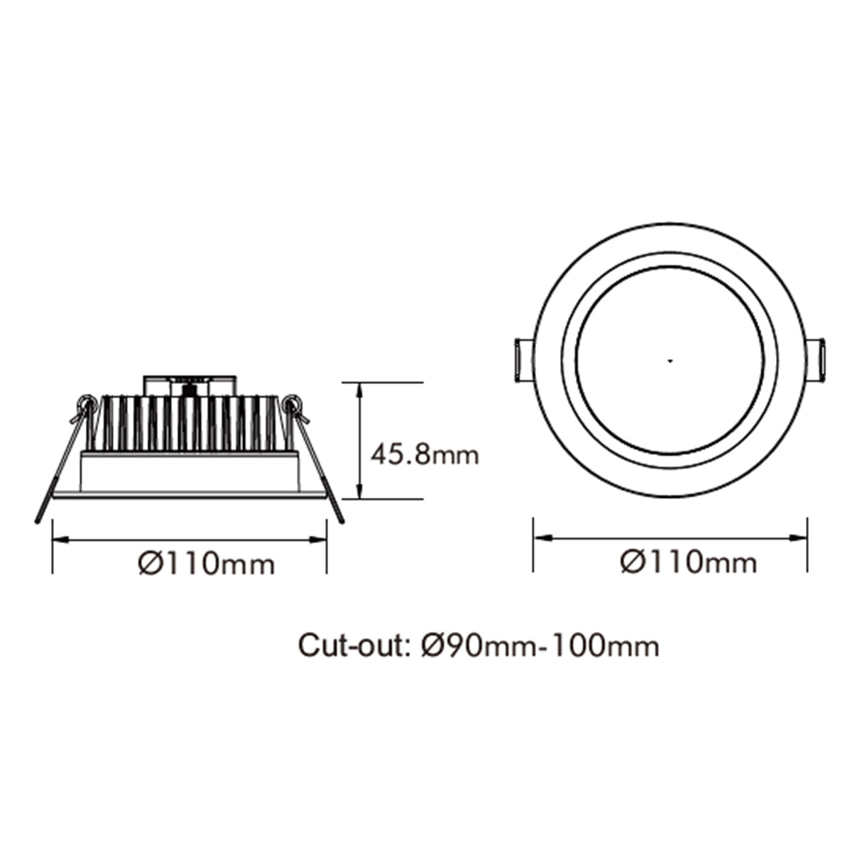 Lumina II Downlight 13W LED Dimmable Tri-Colour