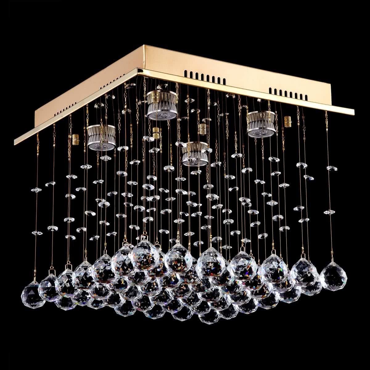 Scatola Crystal Ceiling Light Fixture with 4 Lights