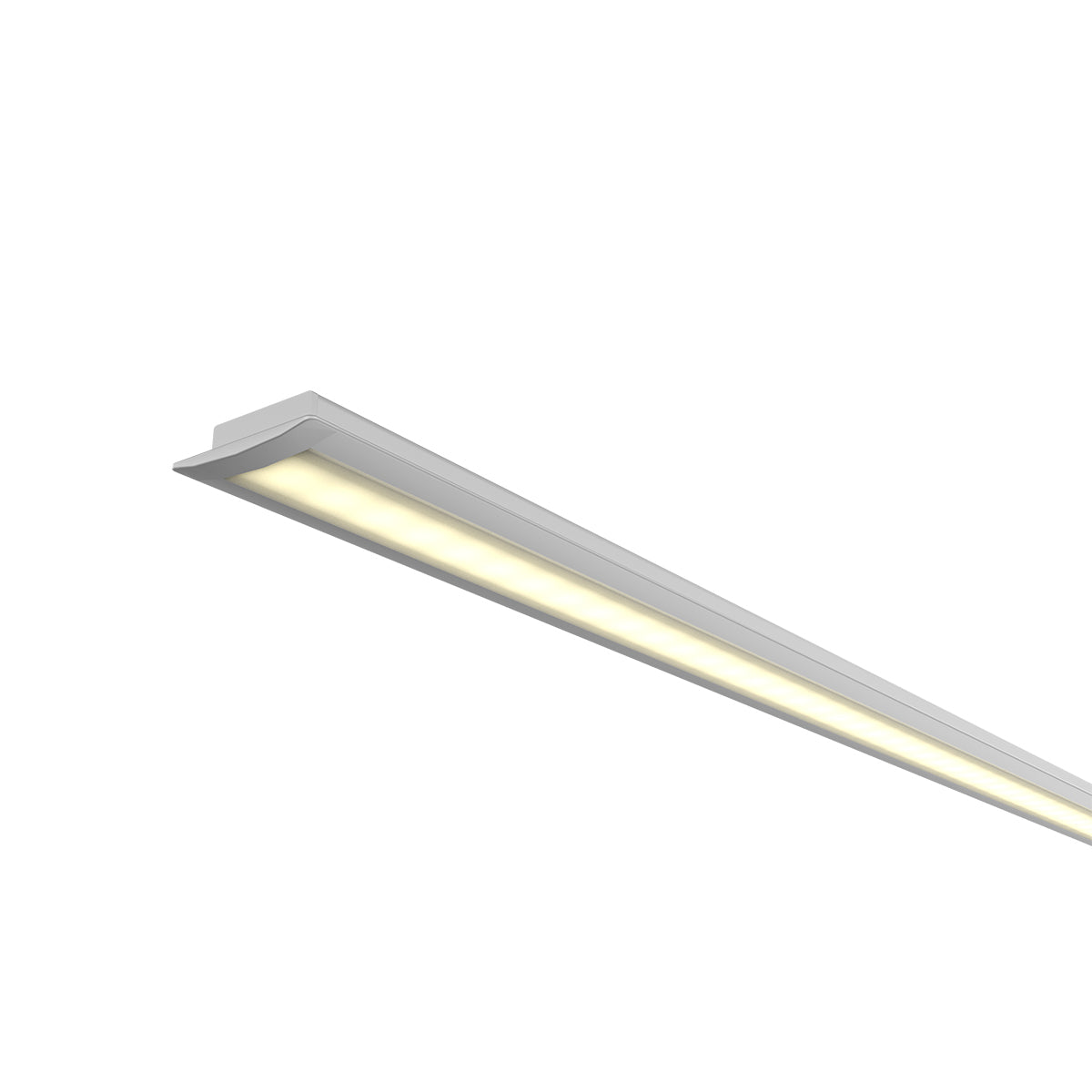 Lampada Shallow Winged 25x7mm Aluminium Recessed Profile for LED Strip-Silver