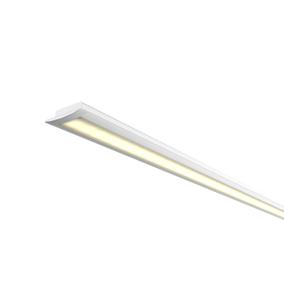 Lampada Shallow Winged 25x7mm Aluminium Recessed Profile for LED Strip-White