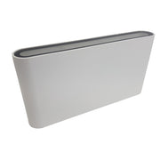 Lampada Valusso 12W LED Slimline Aluminium Up & Down Outdoor Wall Light-White