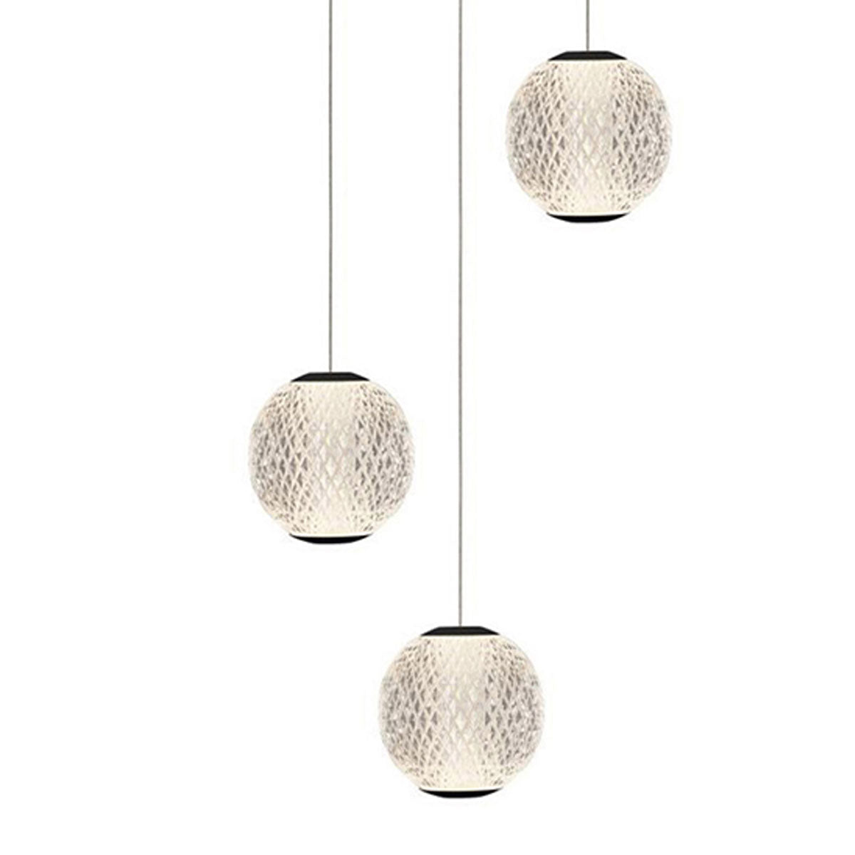 Langdon 3 Light LED Glass Cluster Pendant Light