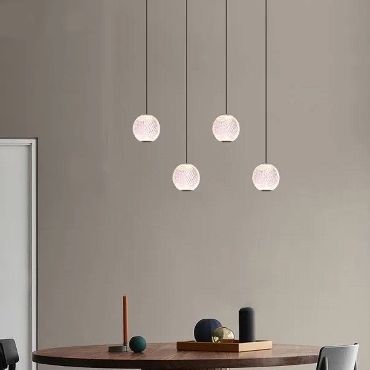 Langdon 4 Light LED Glass Bar Pendant Light