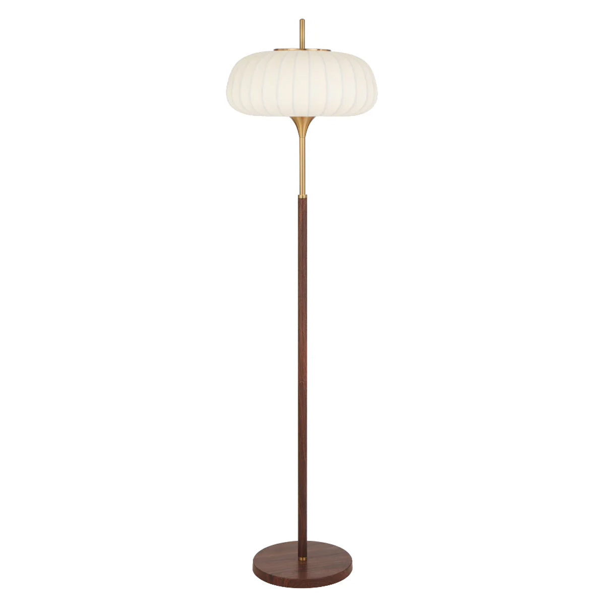 Lasian Lantern Floor Lamp with Sculptural Resin Shade