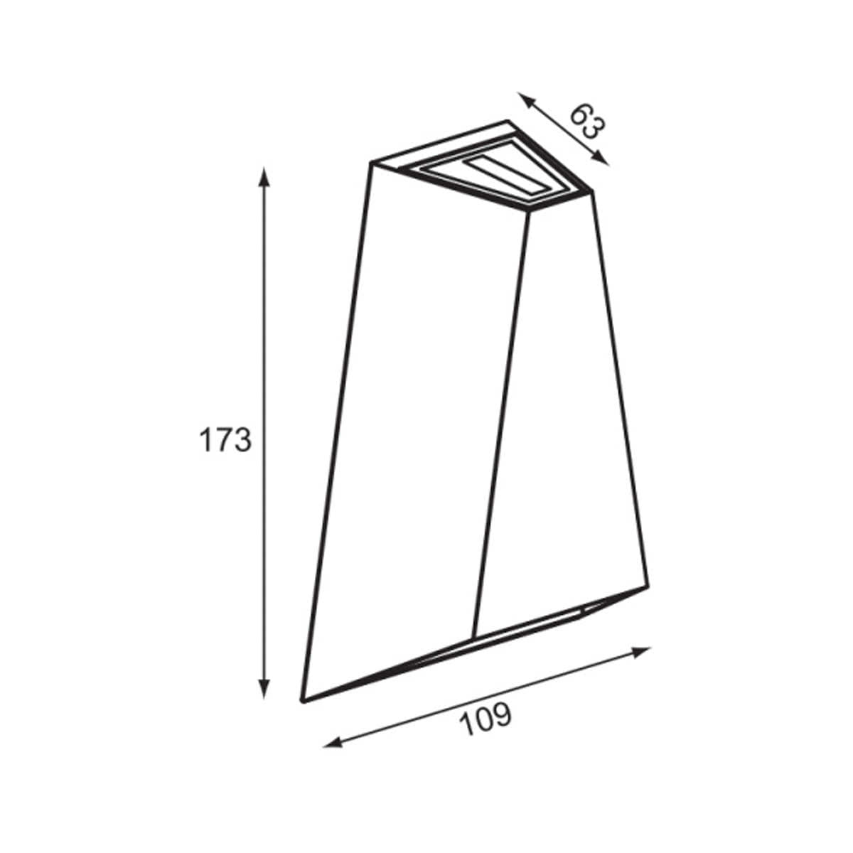 Lavaggio 6W LED Outdoor Wall Light