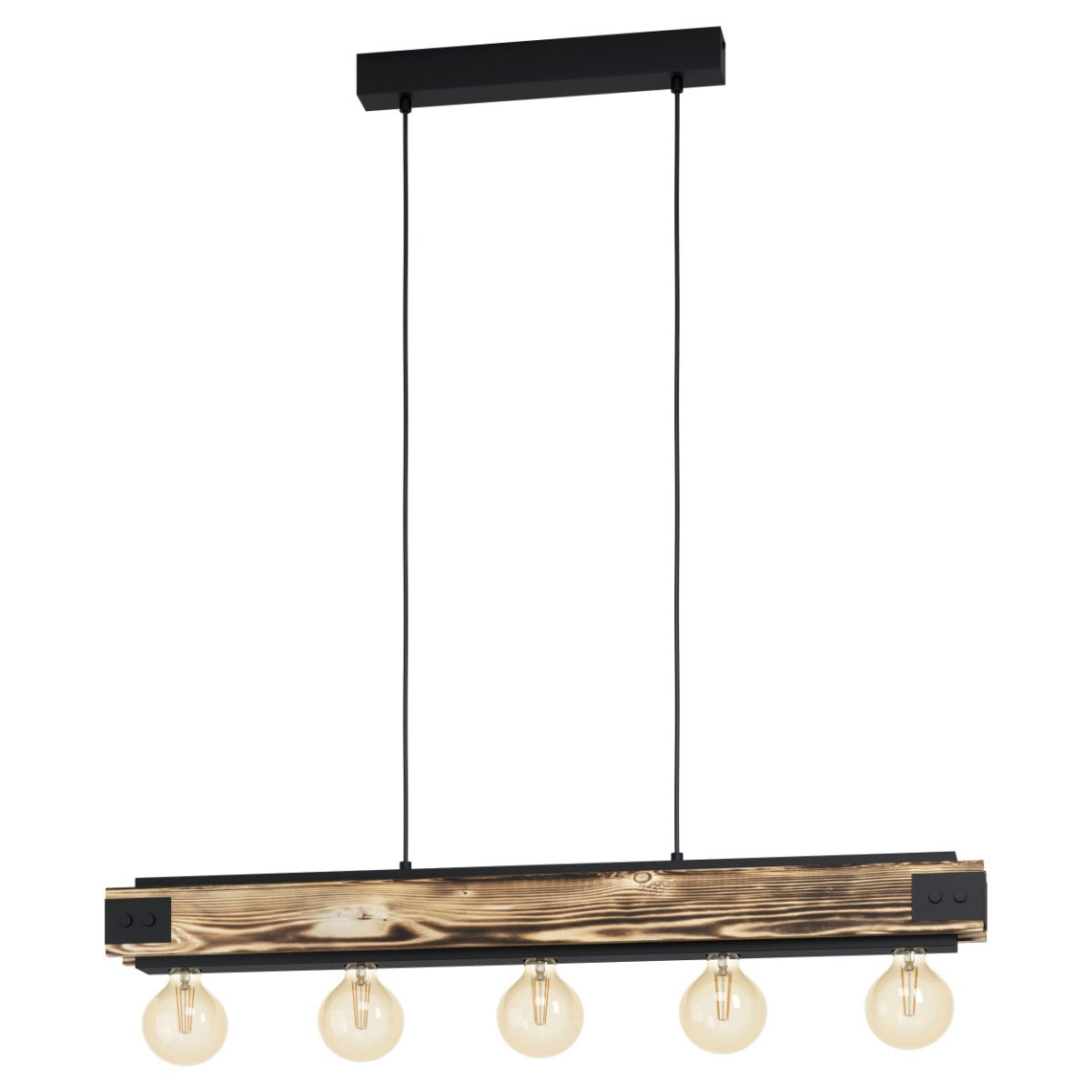 Layham 5 Light Timber Linear Pendant Light