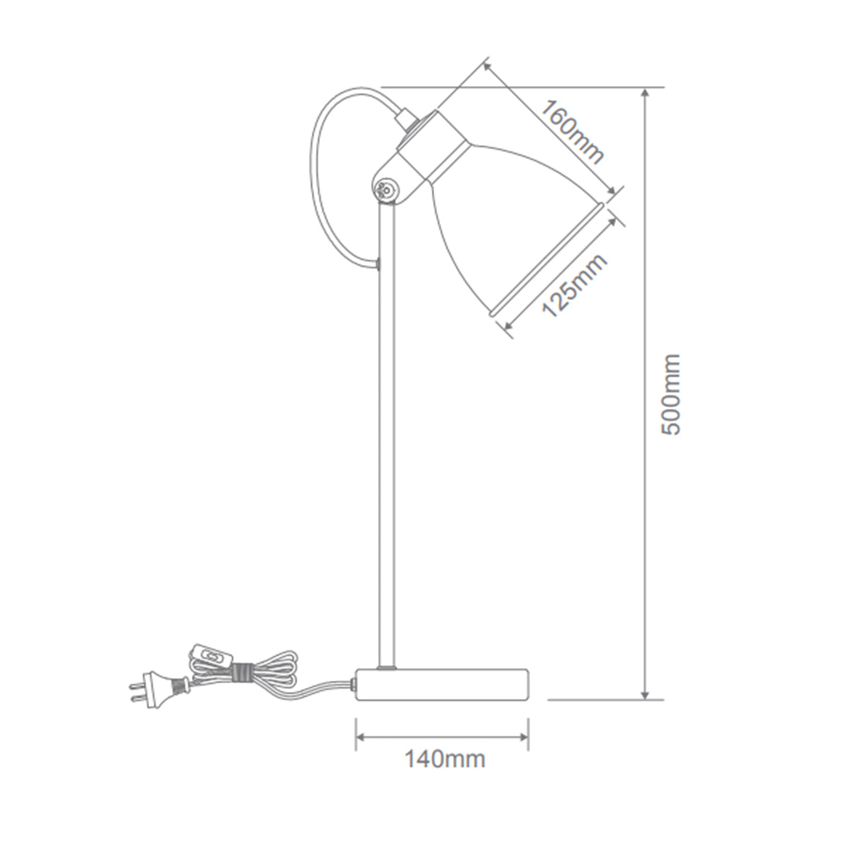 Leah Black Desk Lamp