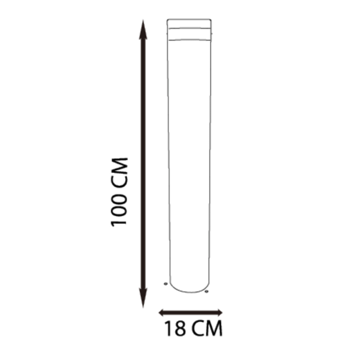 LED Solar Dual Switchable 3000k/5000k Weatherproof Black Bollard