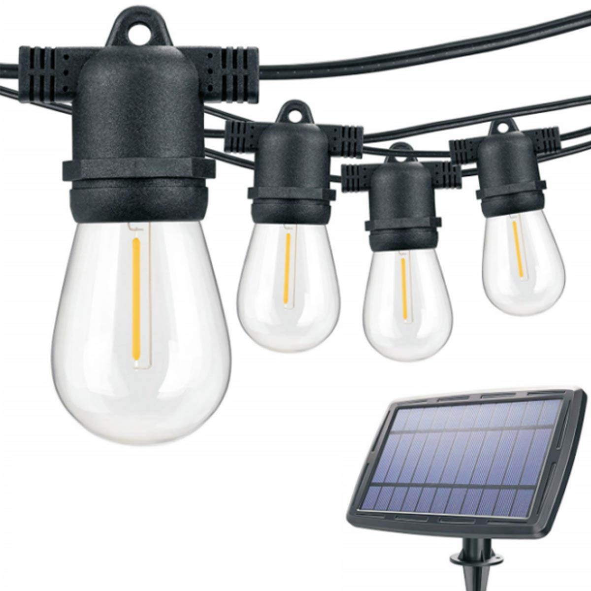 LED Solar Powered Festoon Lights 15M