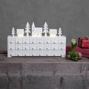 LED Wooden Christmas Advent Calendar with 24 Drawers