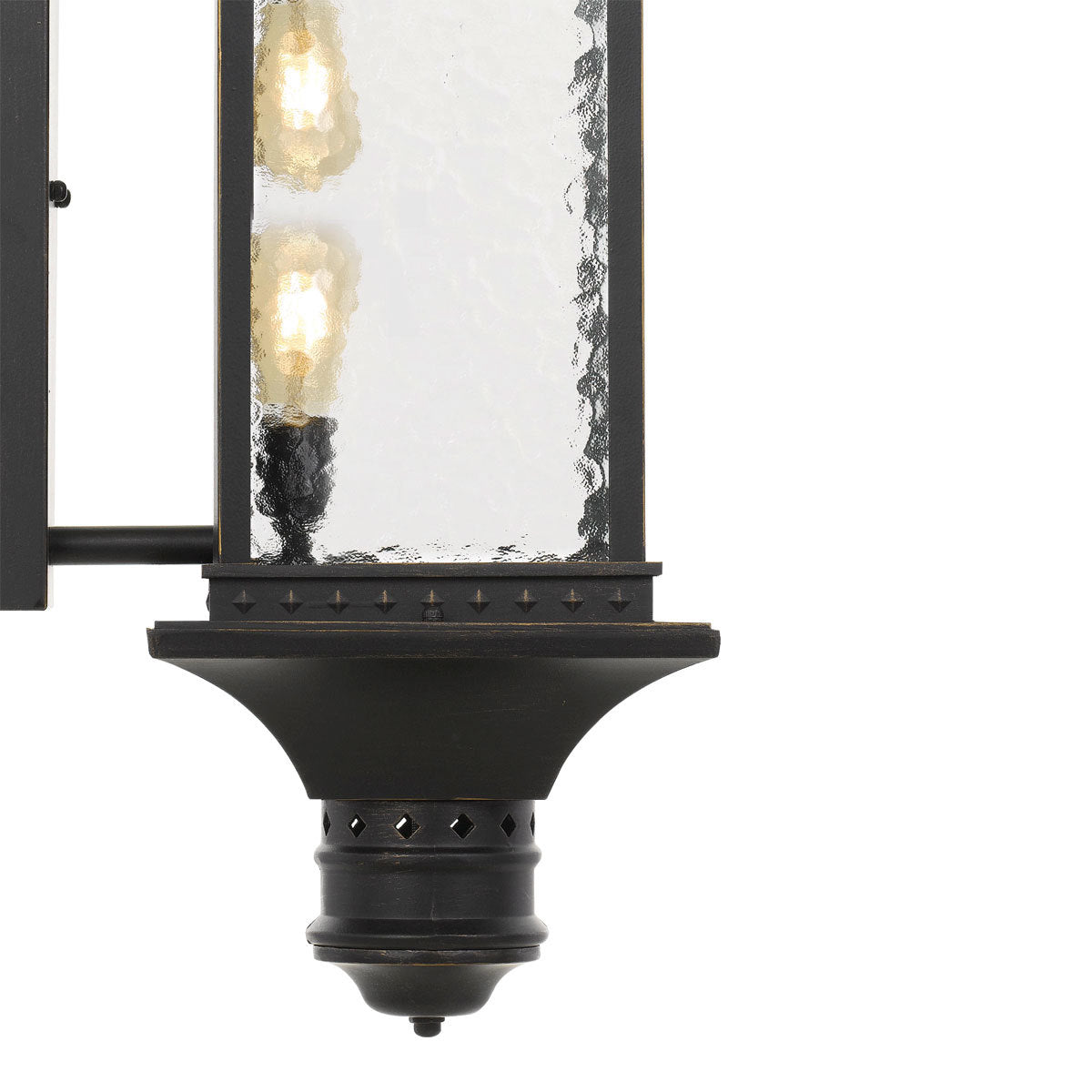 Leeds Coach Outdoor Wall Light with Textured Glass