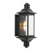 Leeds Coach Outdoor Wall Light with Textured Glass